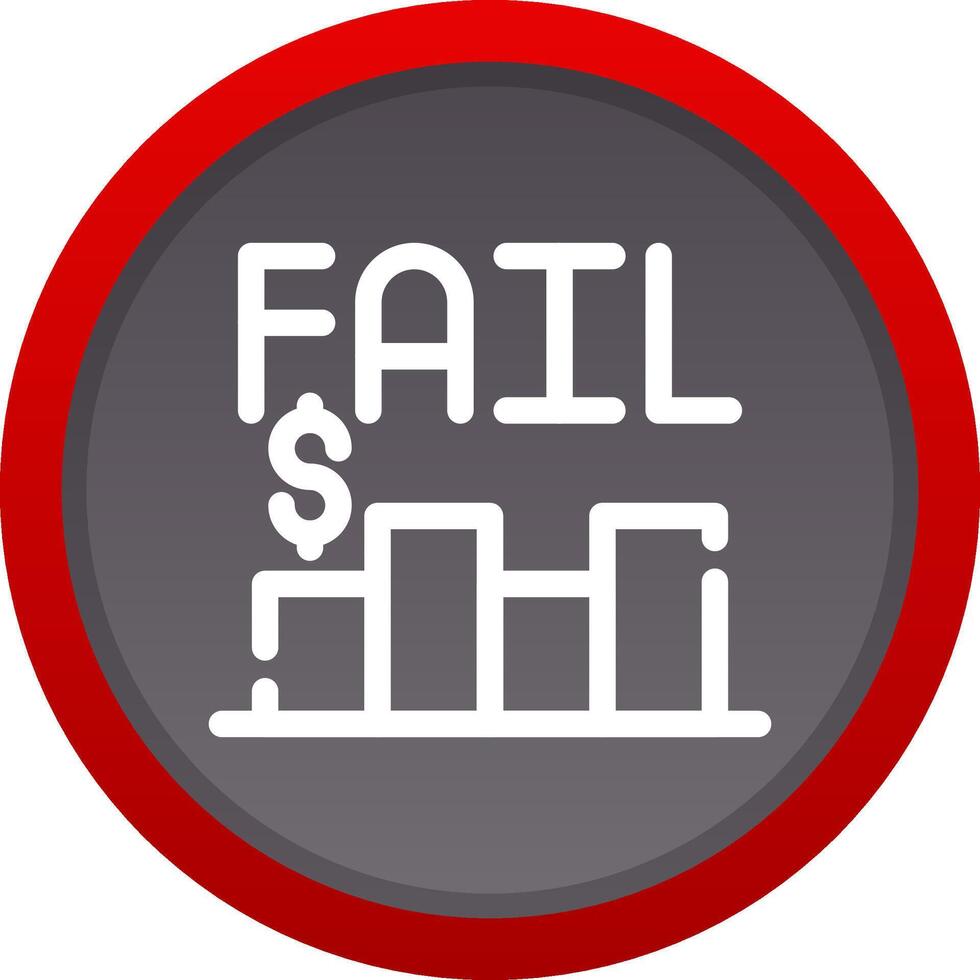 Business Fail Creative Icon Design vector