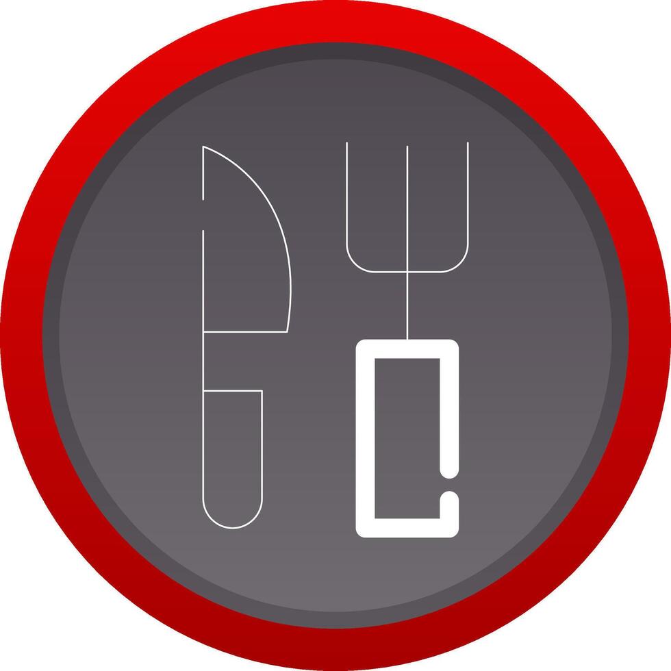 Fork and Knife Creative Icon Design vector