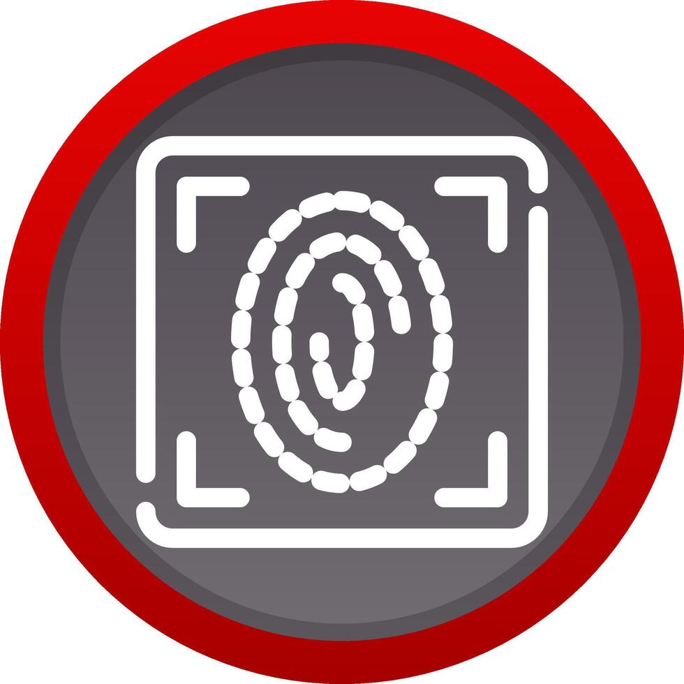Fingerprint Scan Creative Icon Design vector