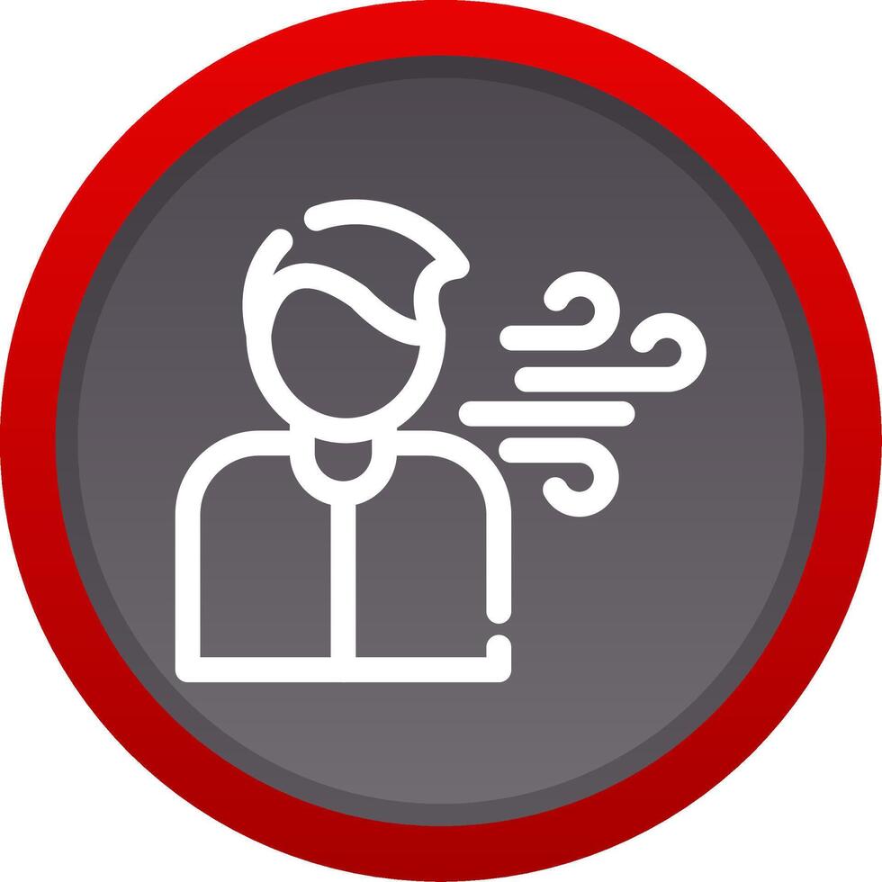 Shortness of Breath Creative Icon Design vector