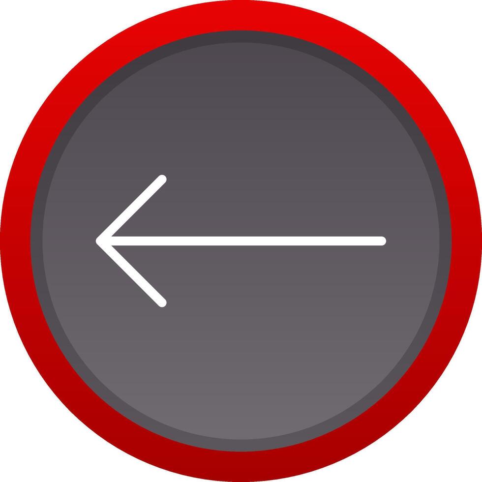 Left Arrow Creative Icon Design vector