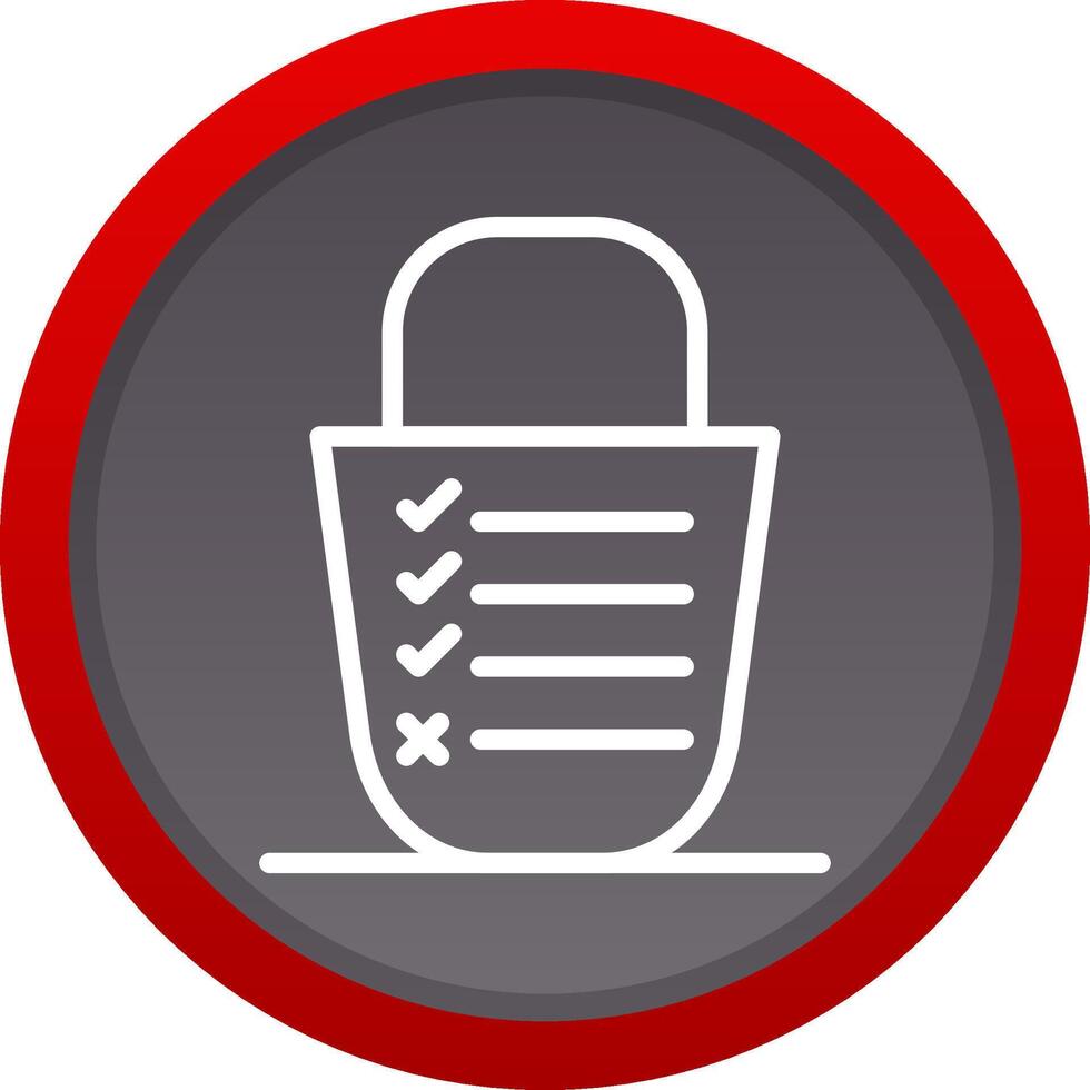 Bucket List Creative Icon Design vector