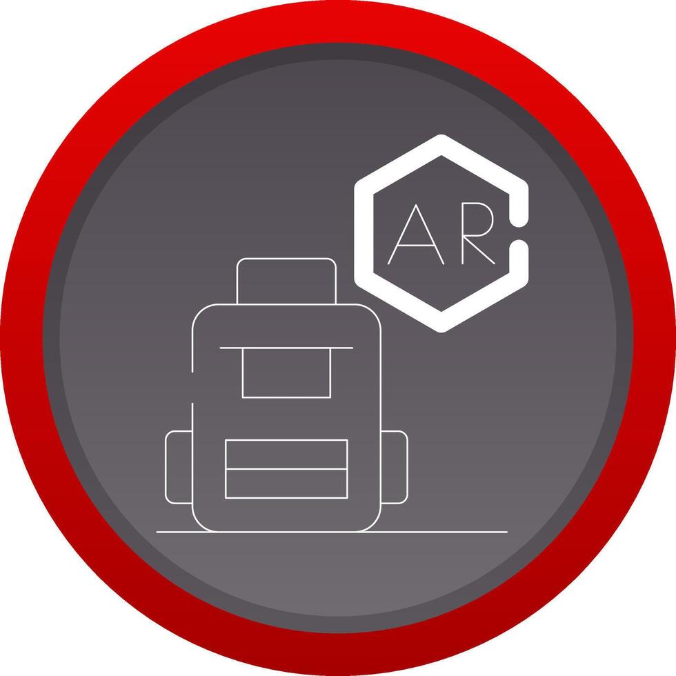 Ar Backpack Creative Icon Design vector