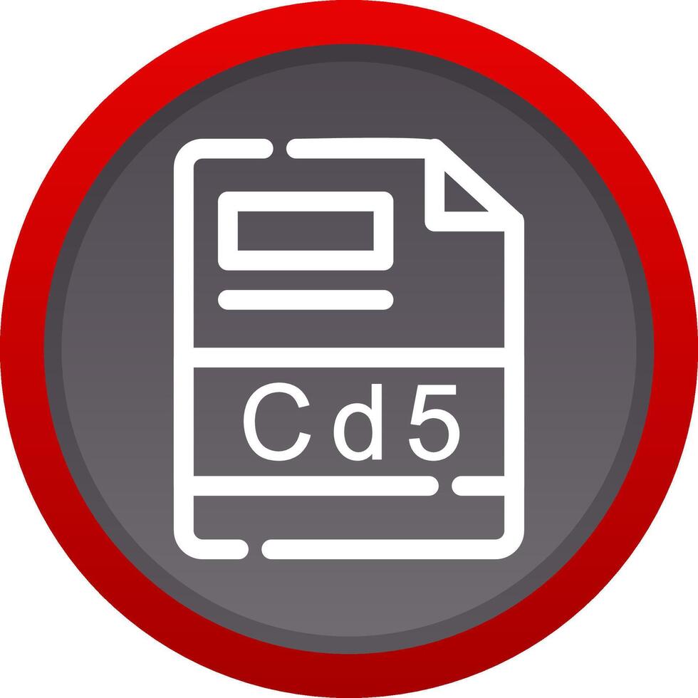 cd5 creativo icono diseño vector