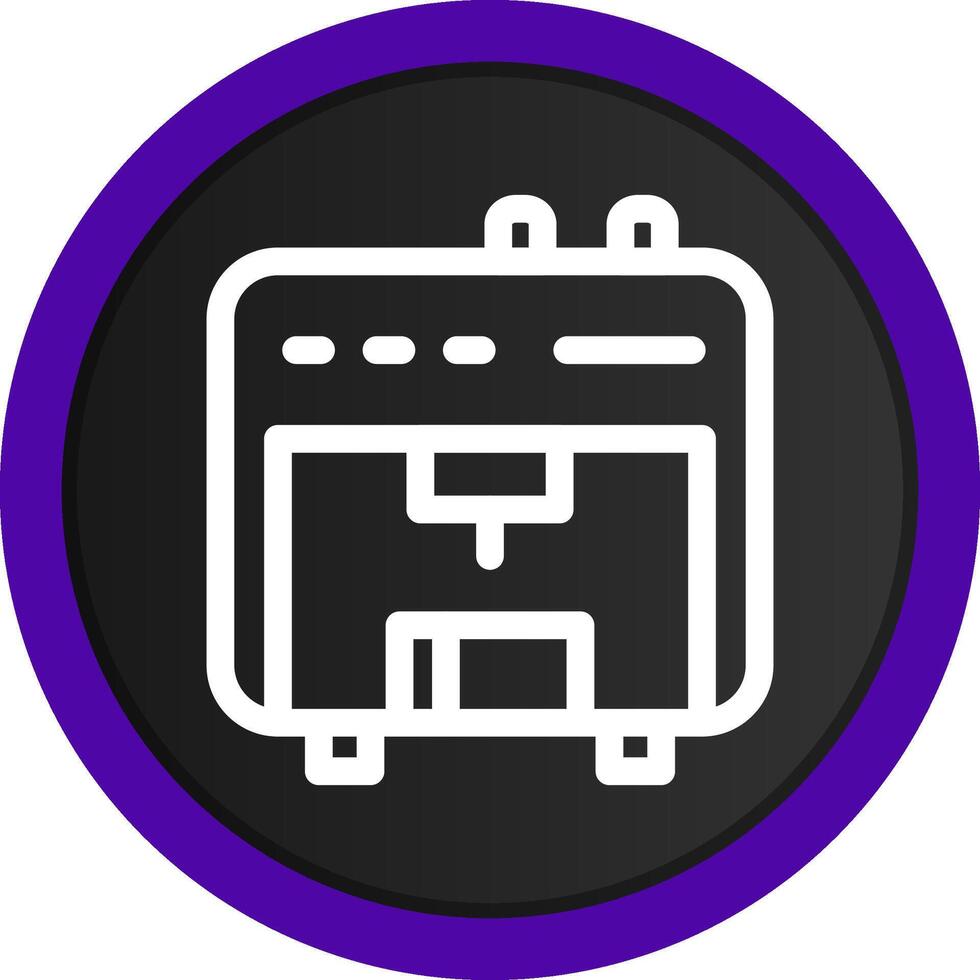 3D Printer Creative Icon Design vector
