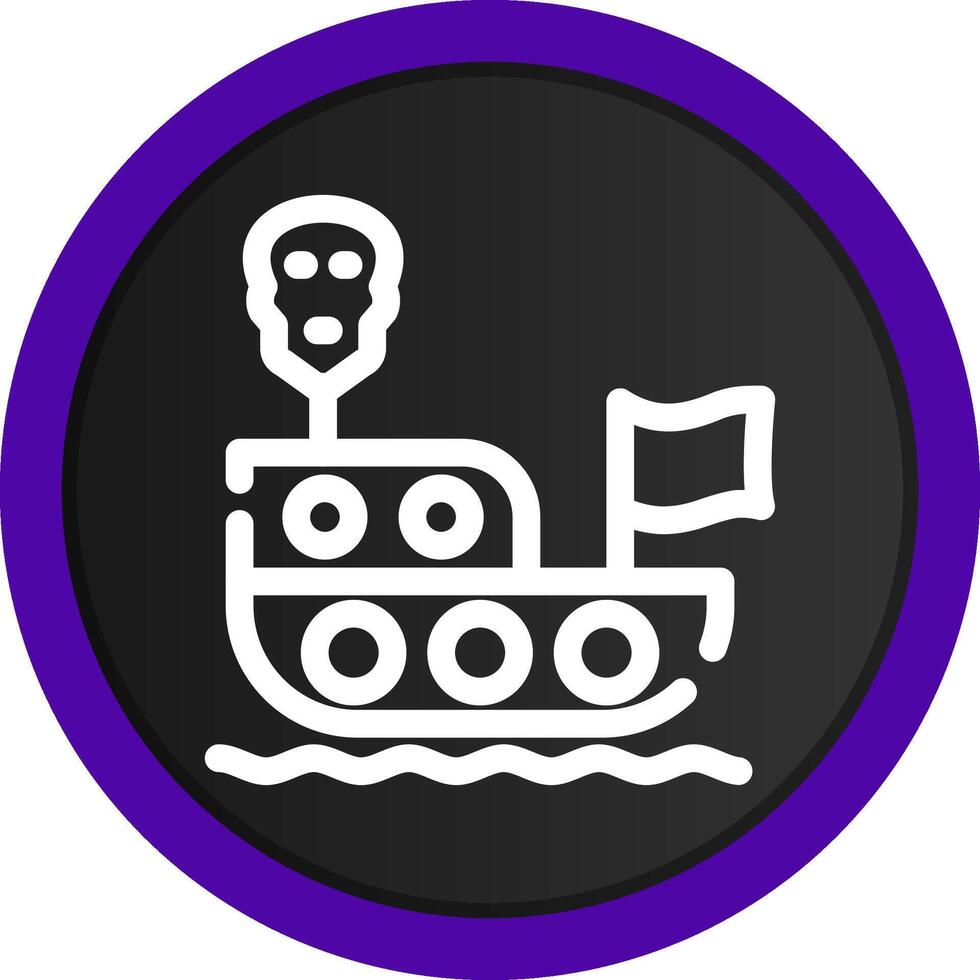 Pirates Ship Creative Icon Design vector