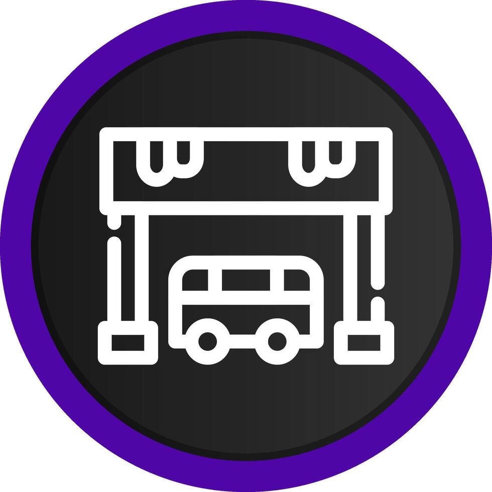 diseño de icono creativo de parada de autobús vector