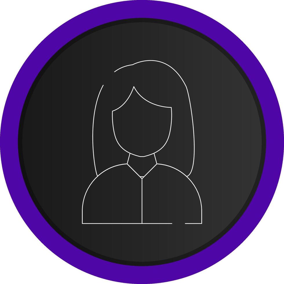 Female Worker Creative Icon Design vector