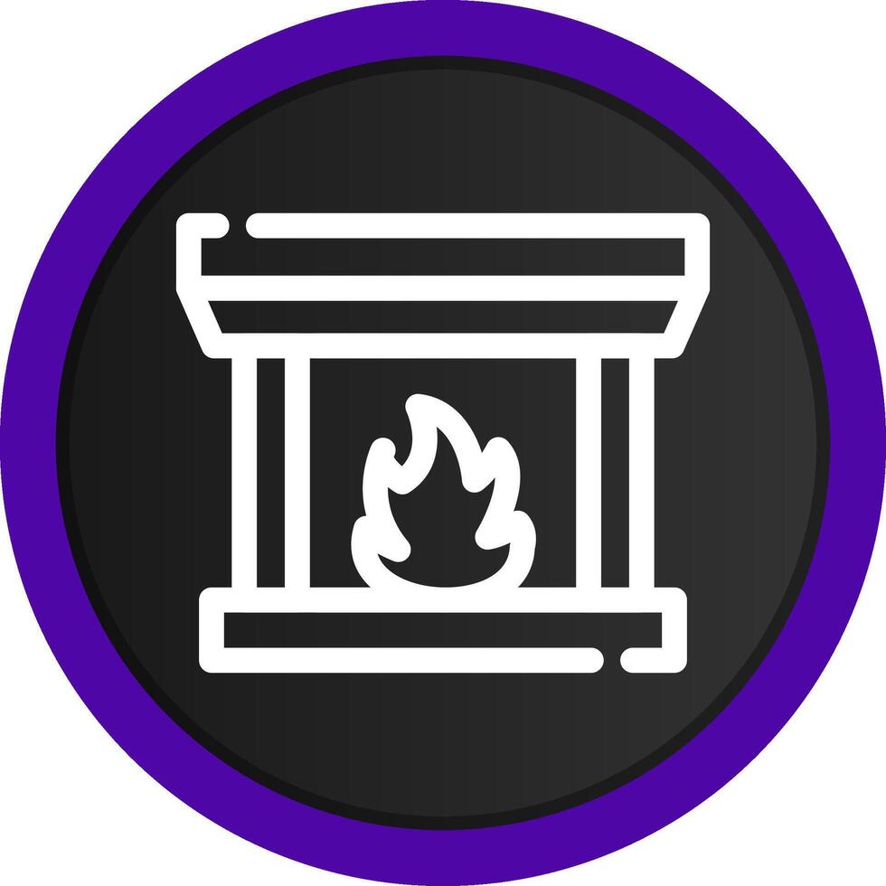 Fireplace Creative Icon Design vector