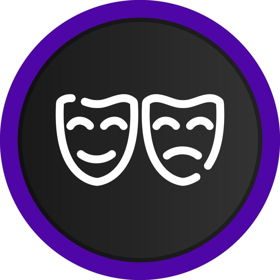 Theater Masks Creative Icon Design vector