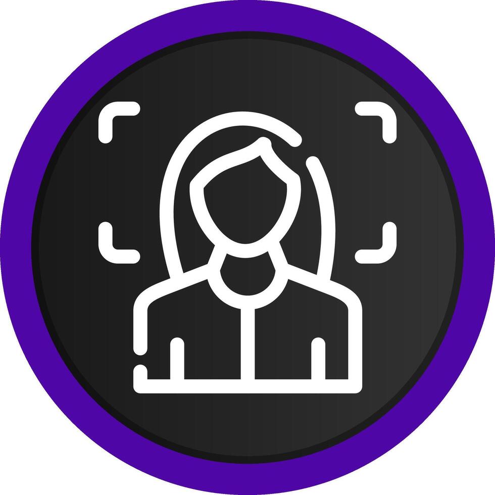 Facial Recognition Creative Icon Design vector
