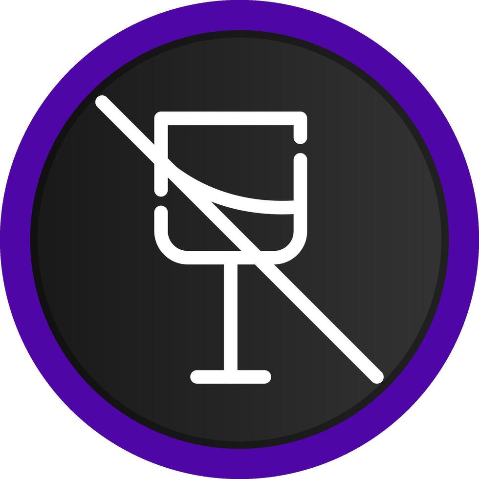 No Wine Creative Icon Design vector
