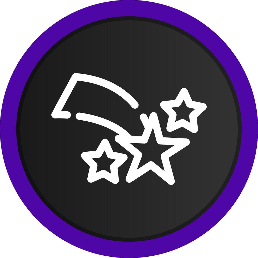 Shooting Star Creative Icon Design vector