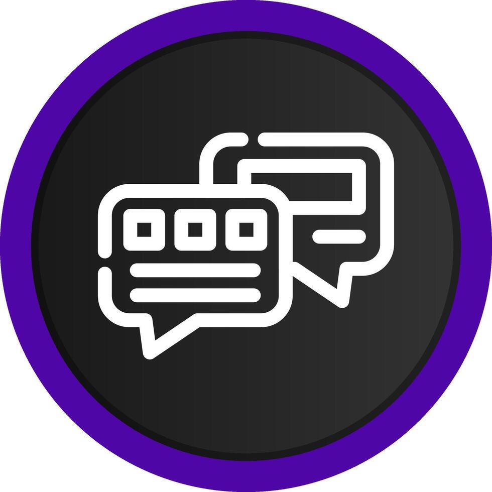 Chat Bubble Creative Icon Design vector