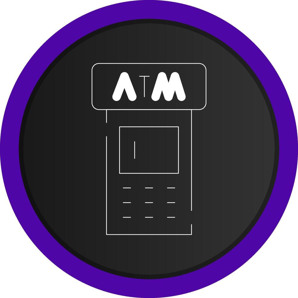 ATM Machine Creative Icon Design vector