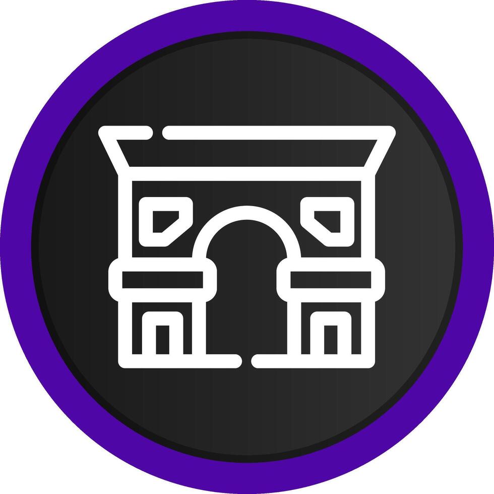 diseño de icono creativo de arc de triomphe vector