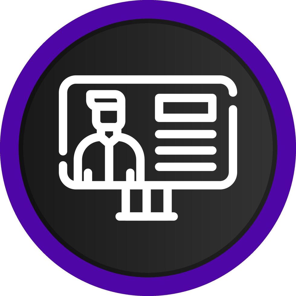 Online Lecture Creative Icon Design vector