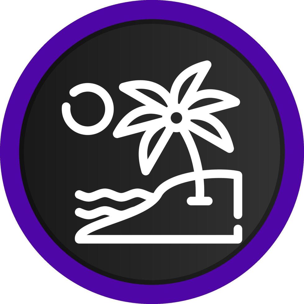 Island Landscape Creative Icon Design vector