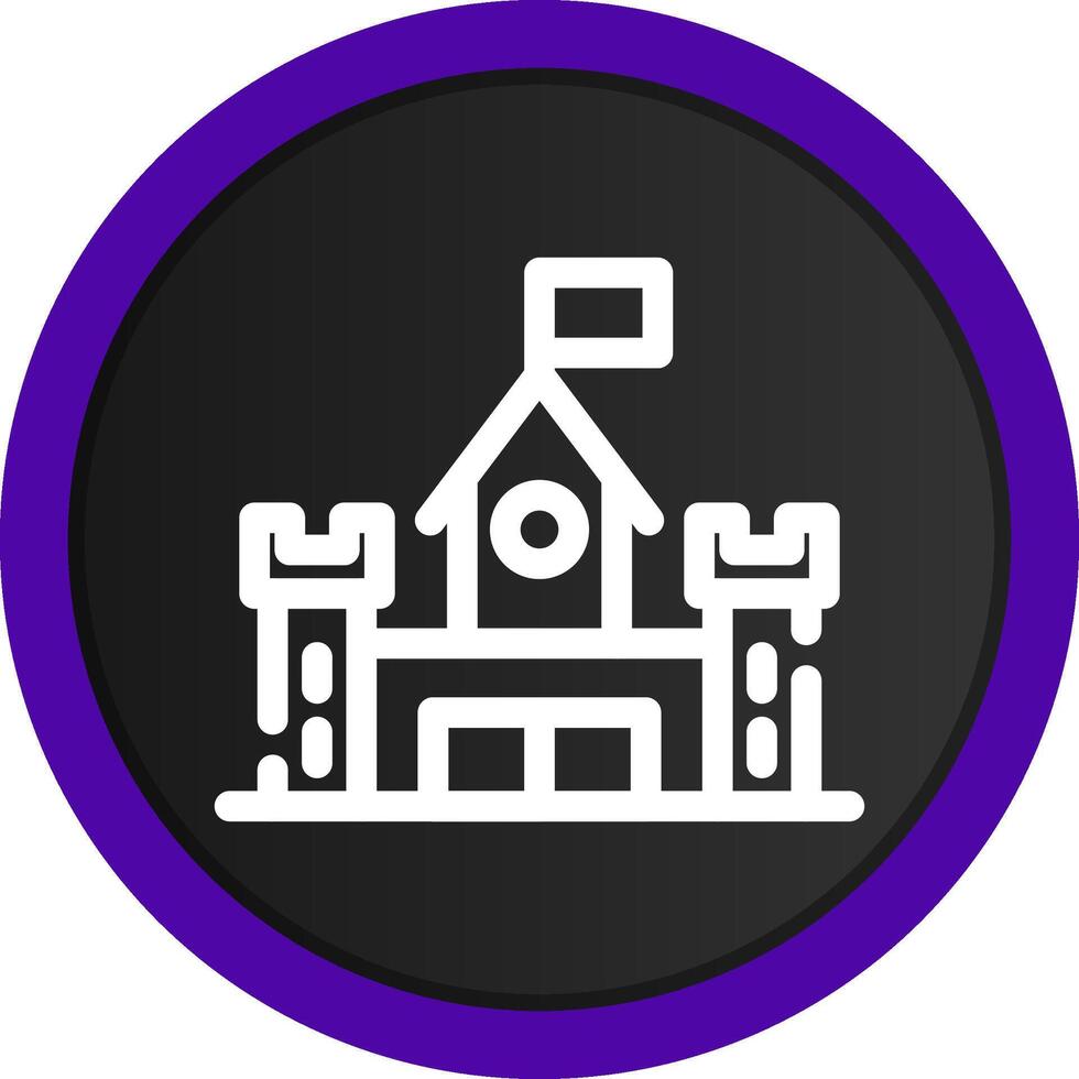 Castle Landscape Creative Icon Design vector