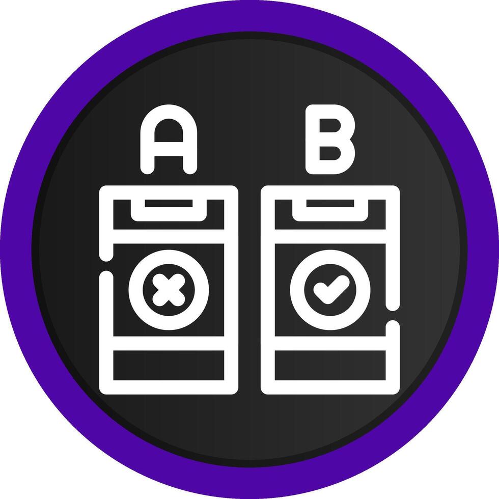 AB Testing Creative Icon Design vector
