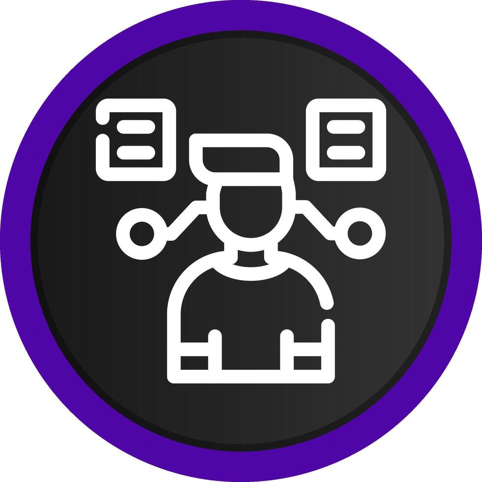 User Predictions Creative Icon Design vector