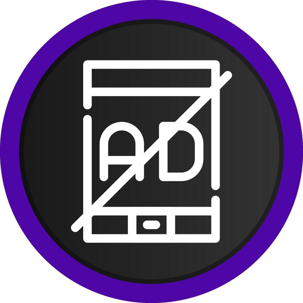 No Ad Creative Icon Design vector