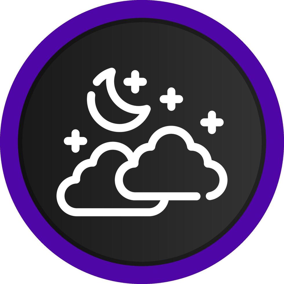 Night Weather Creative Icon Design vector