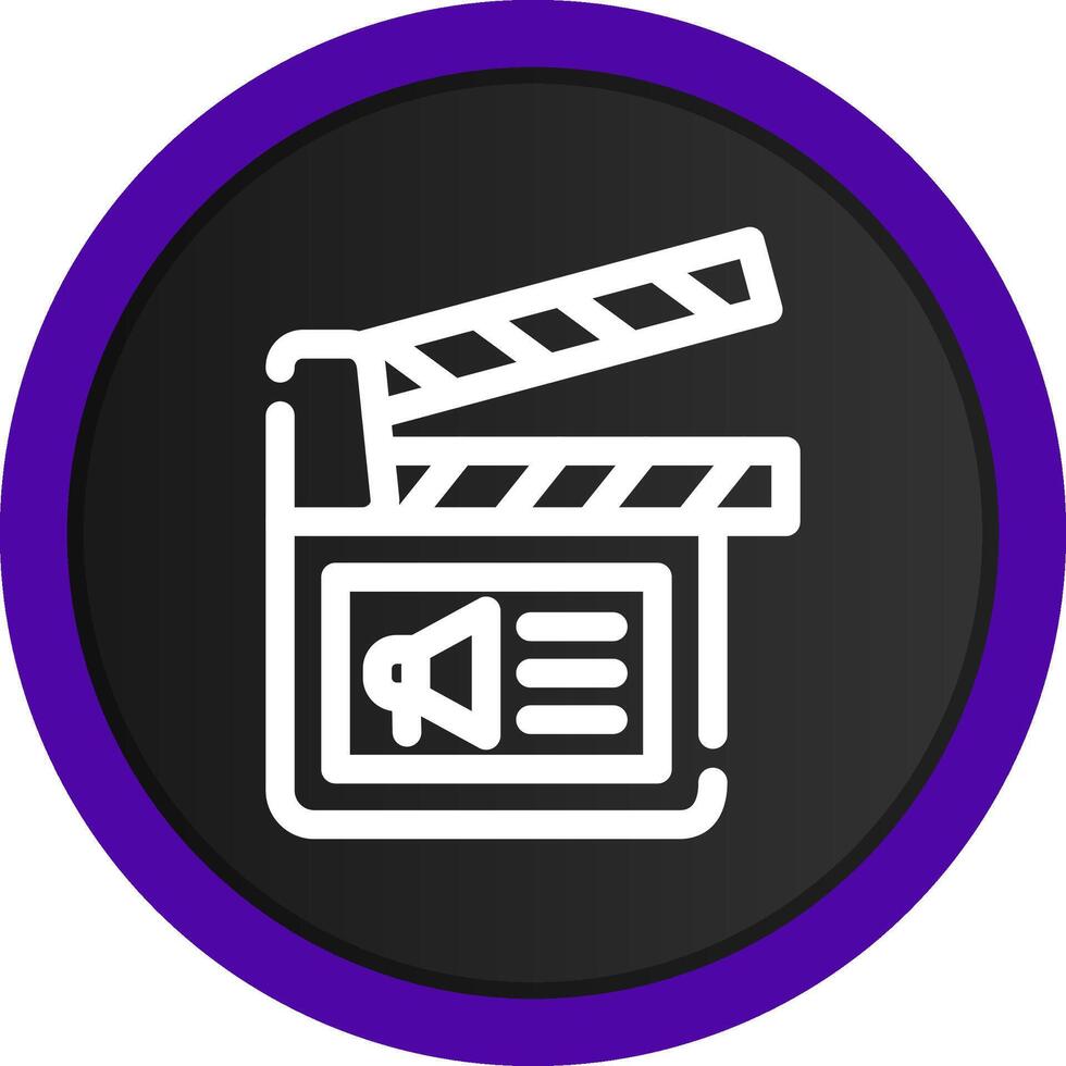 Cinema Ad Creative Icon Design vector