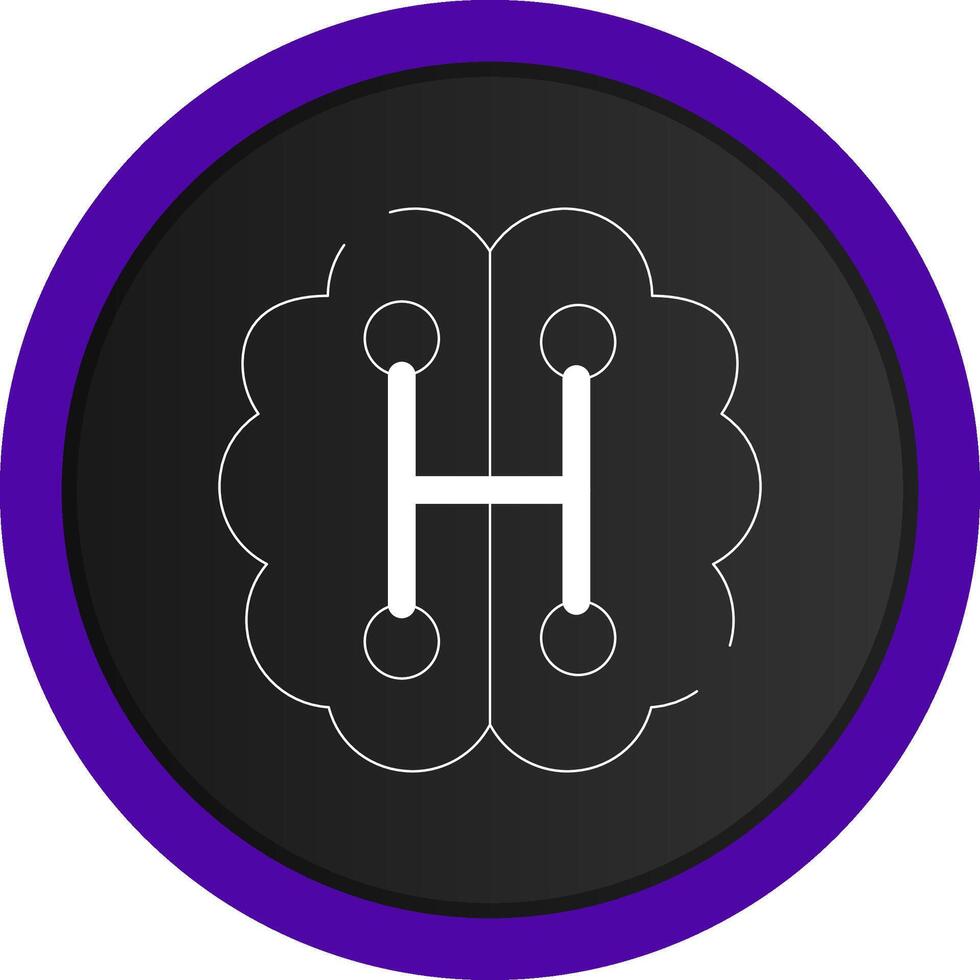 Humanoid Robot Creative Icon Design vector