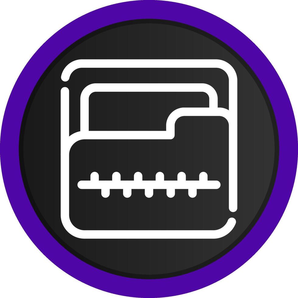 Zip Folder Creative Icon Design vector