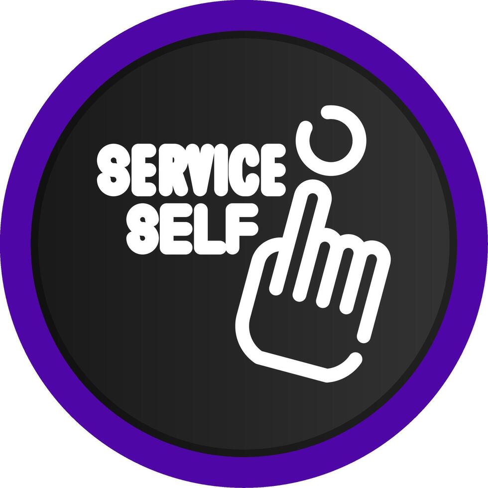 Self Service Creative Icon Design vector