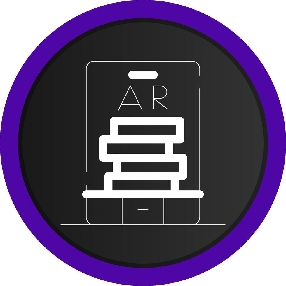 Ar Tumbling Blocks Creative Icon Design vector