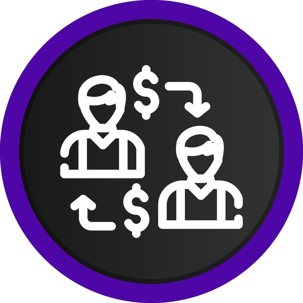 P2P Lending Creative Icon Design vector