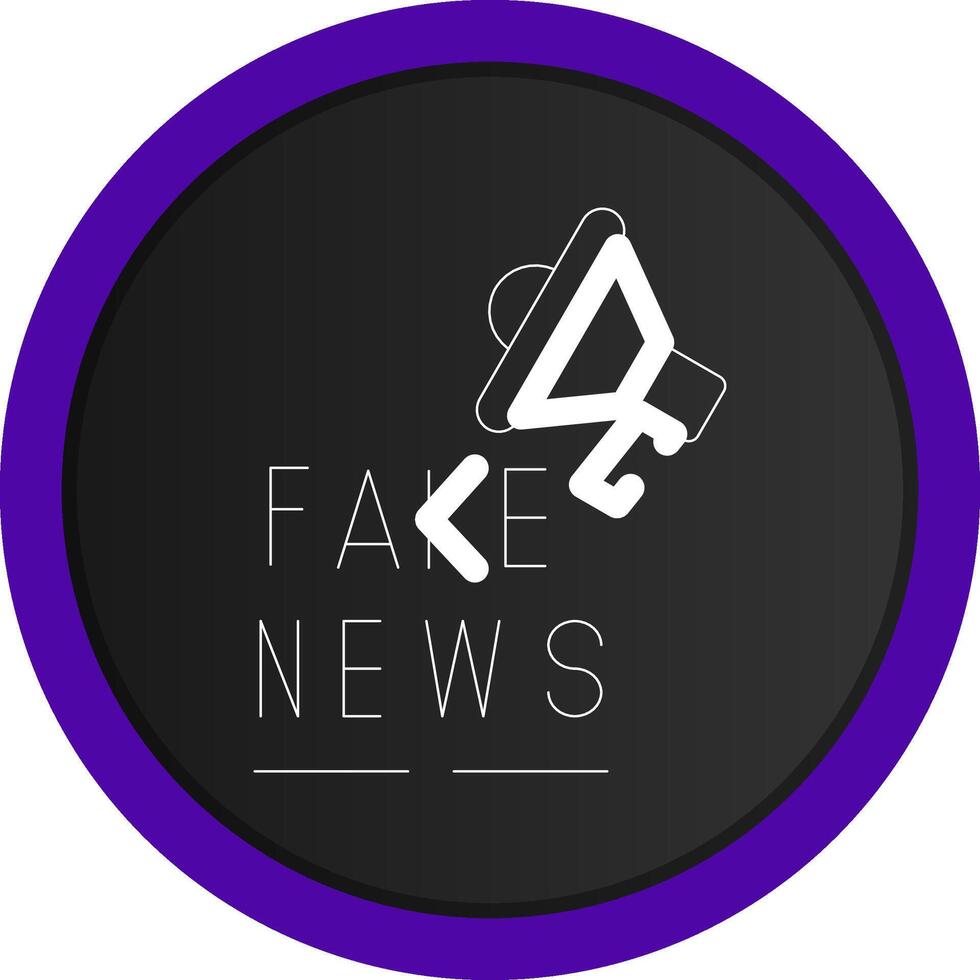 Fake News Creative Icon Design vector