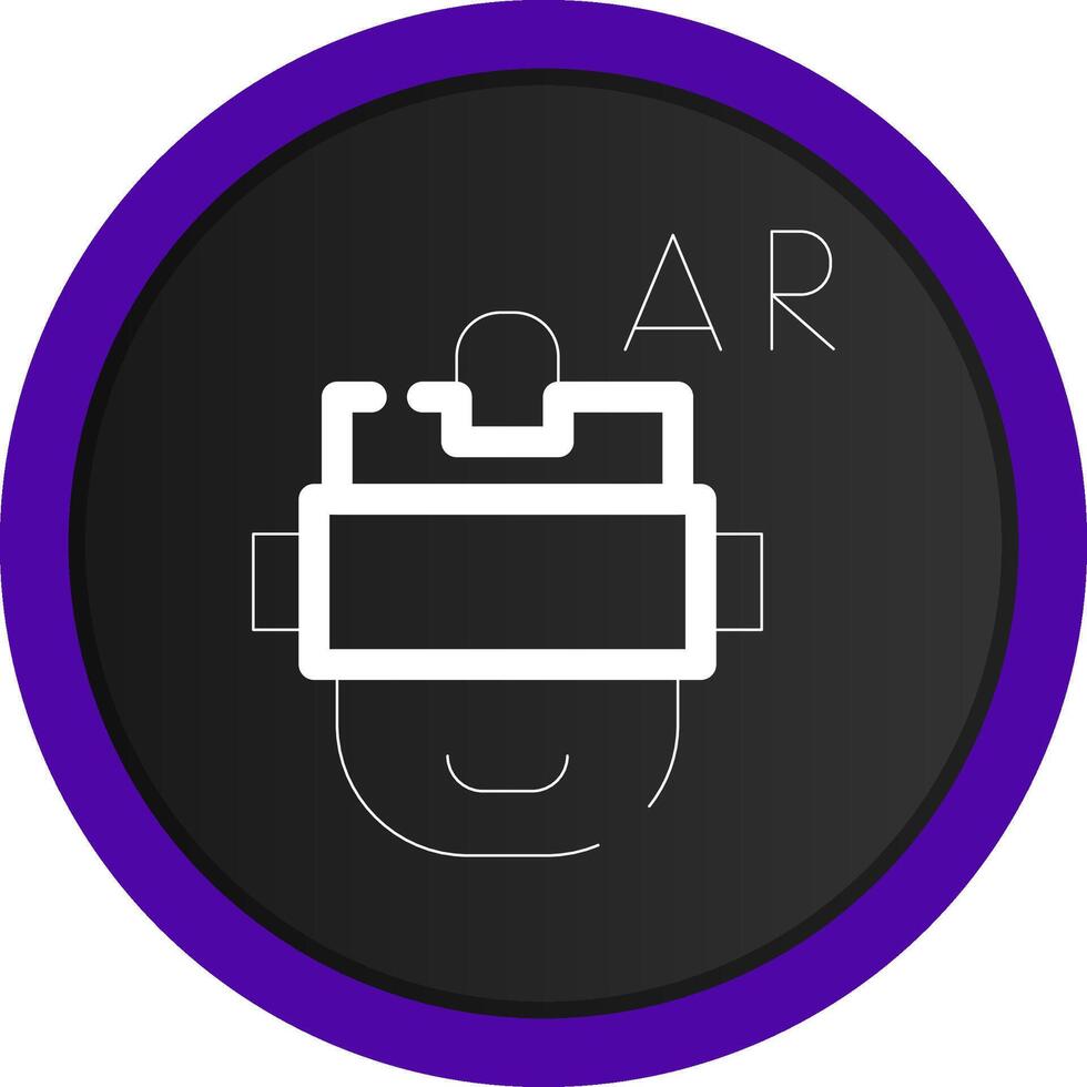 Ar Helmet Creative Icon Design vector