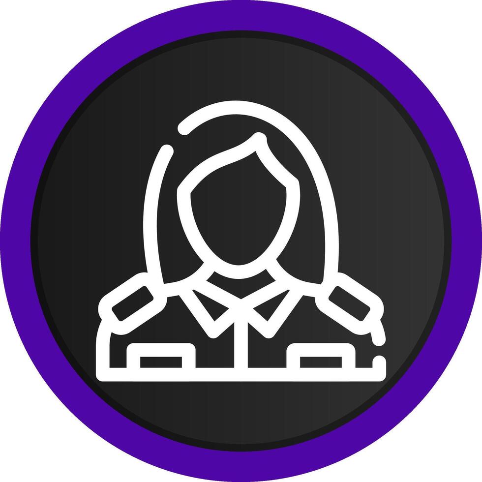 Lady Police Creative Icon Design vector