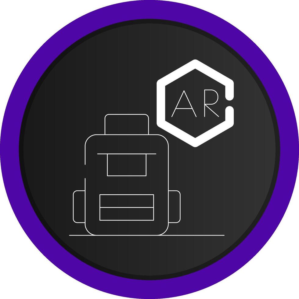 Ar Backpack Creative Icon Design vector