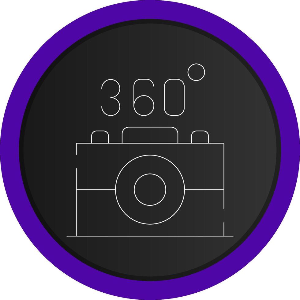360 Camera Creative Icon Design vector