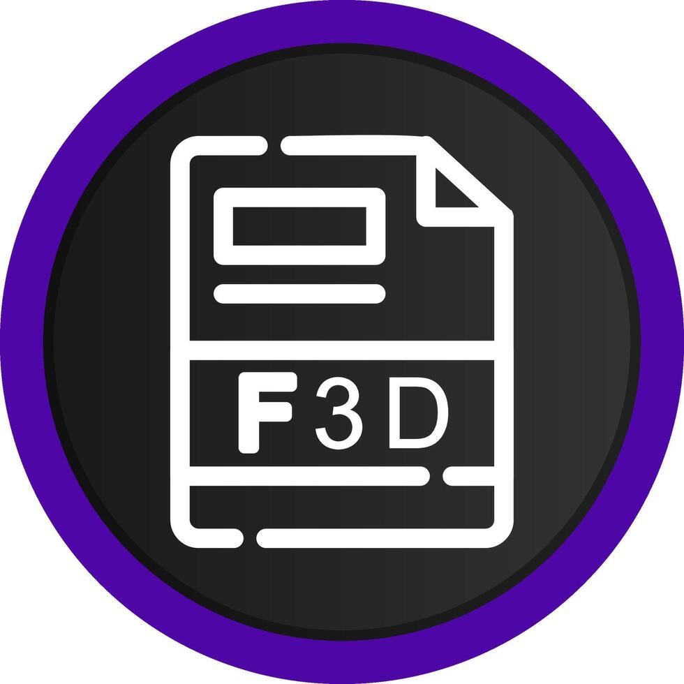 F3D Creative Icon Design vector