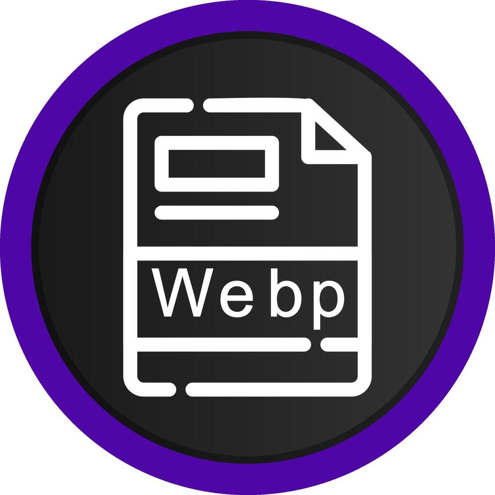 webp creativo icono diseño vector