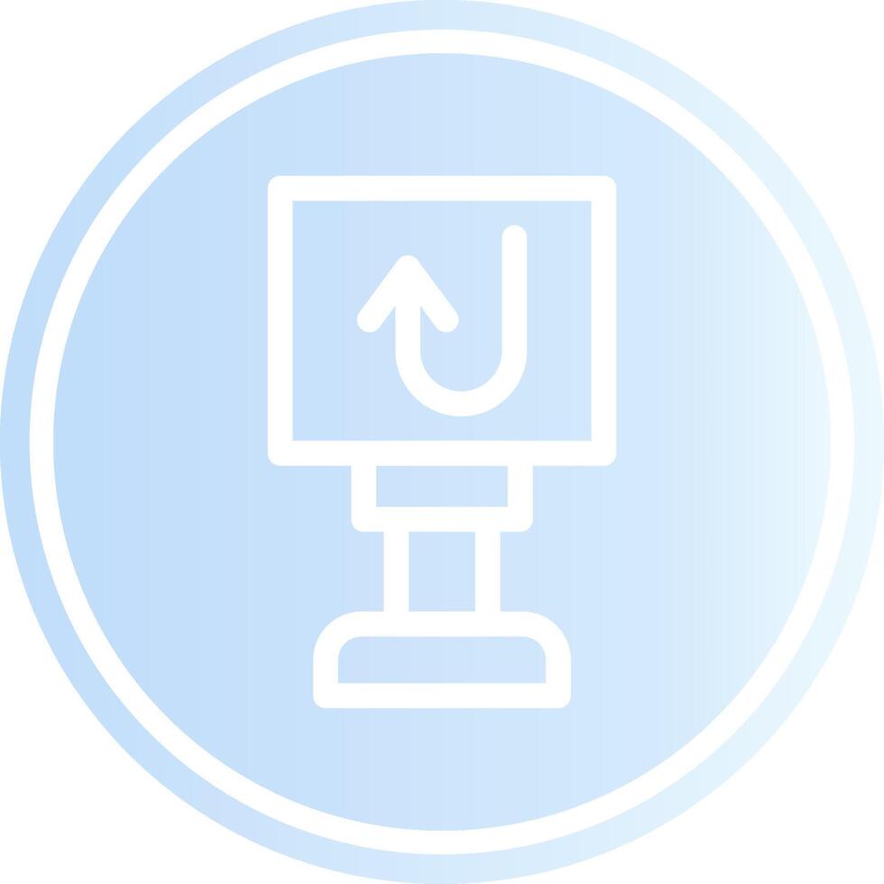 U Turn Creative Icon Design vector