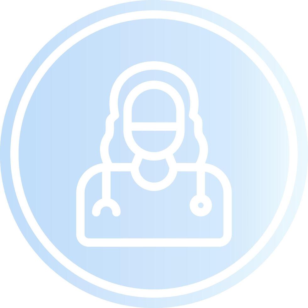 Lady Doctor Creative Icon Design vector