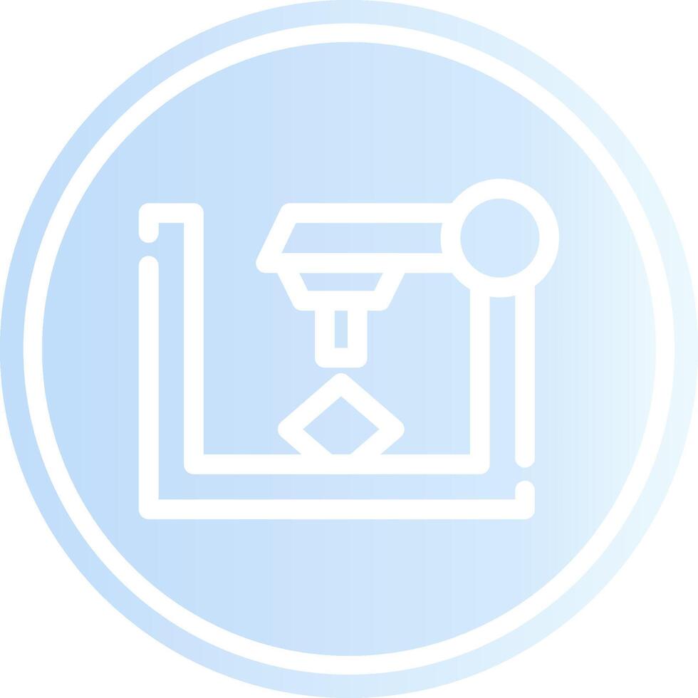 3D Printer Creative Icon Design vector