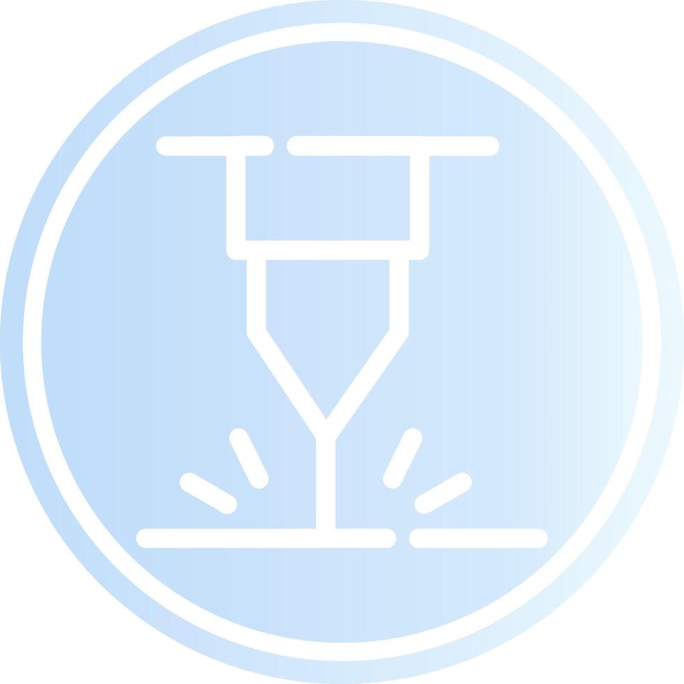 Water Cutting Machine Creative Icon Design vector