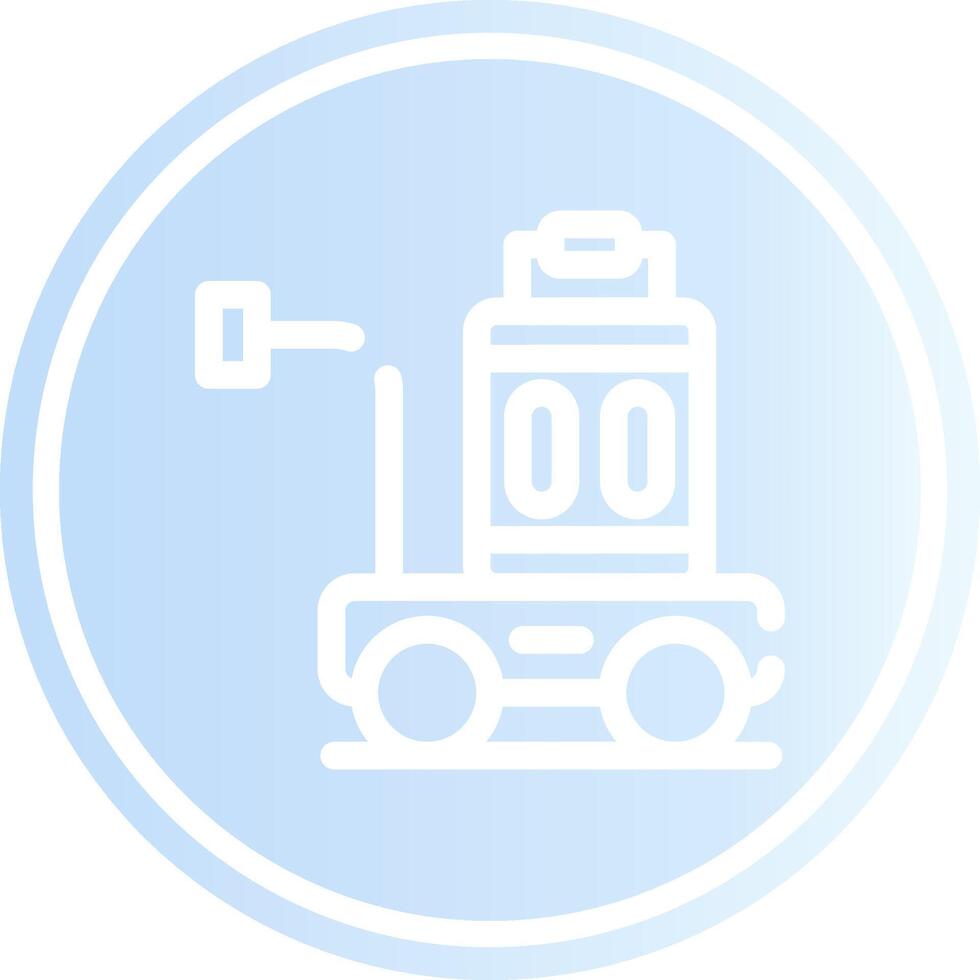 Luggage Cart Creative Icon Design vector