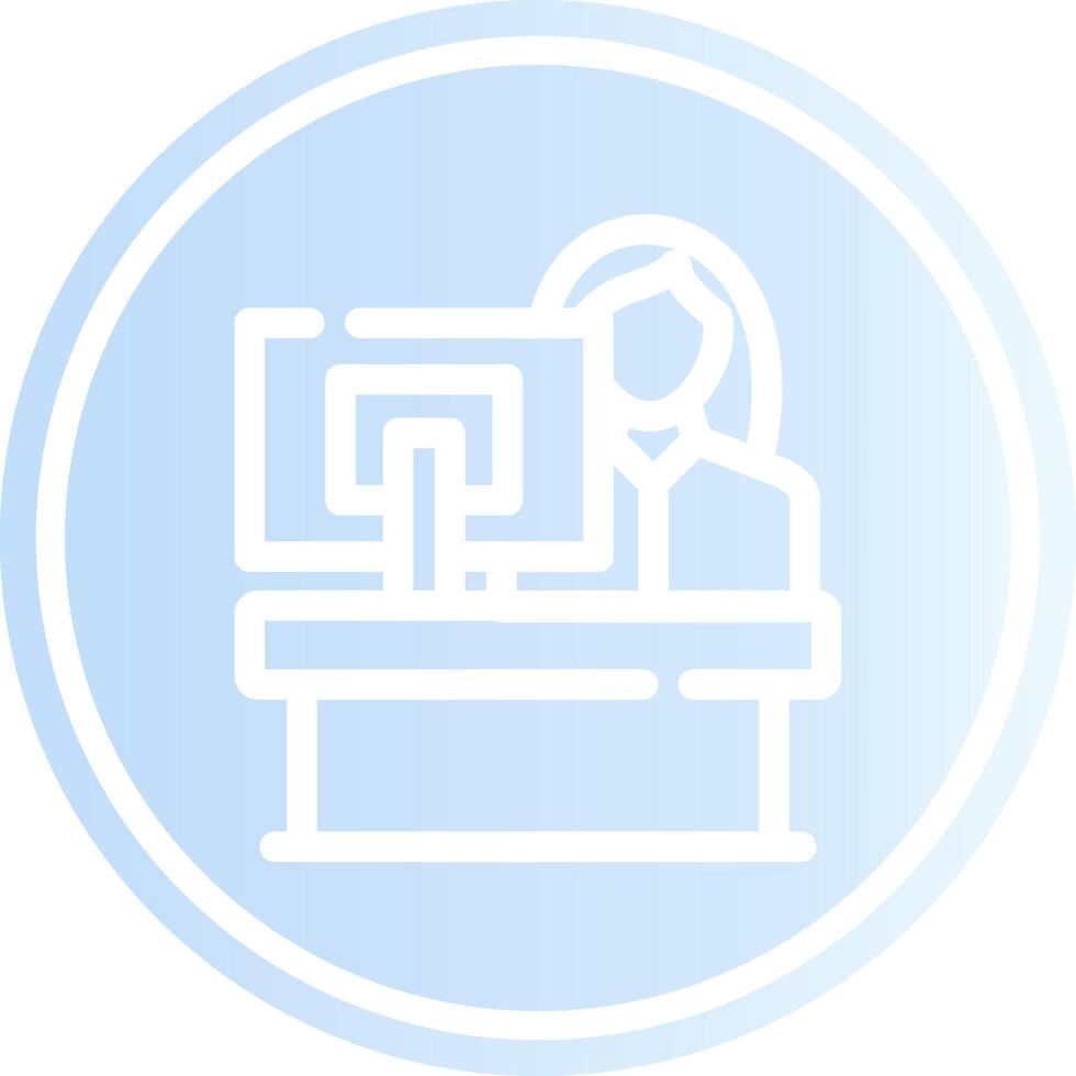 Receptionist Creative Icon Design vector