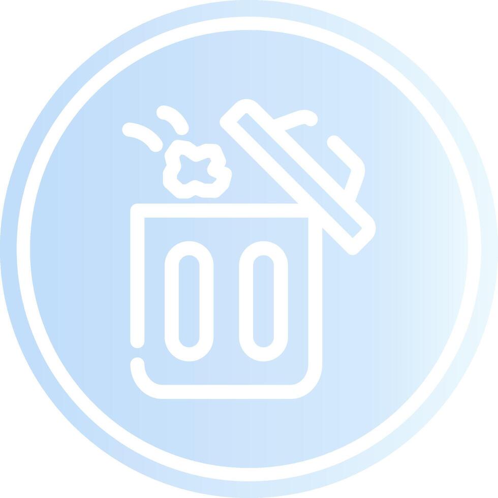 Throwing Trash Creative Icon Design vector