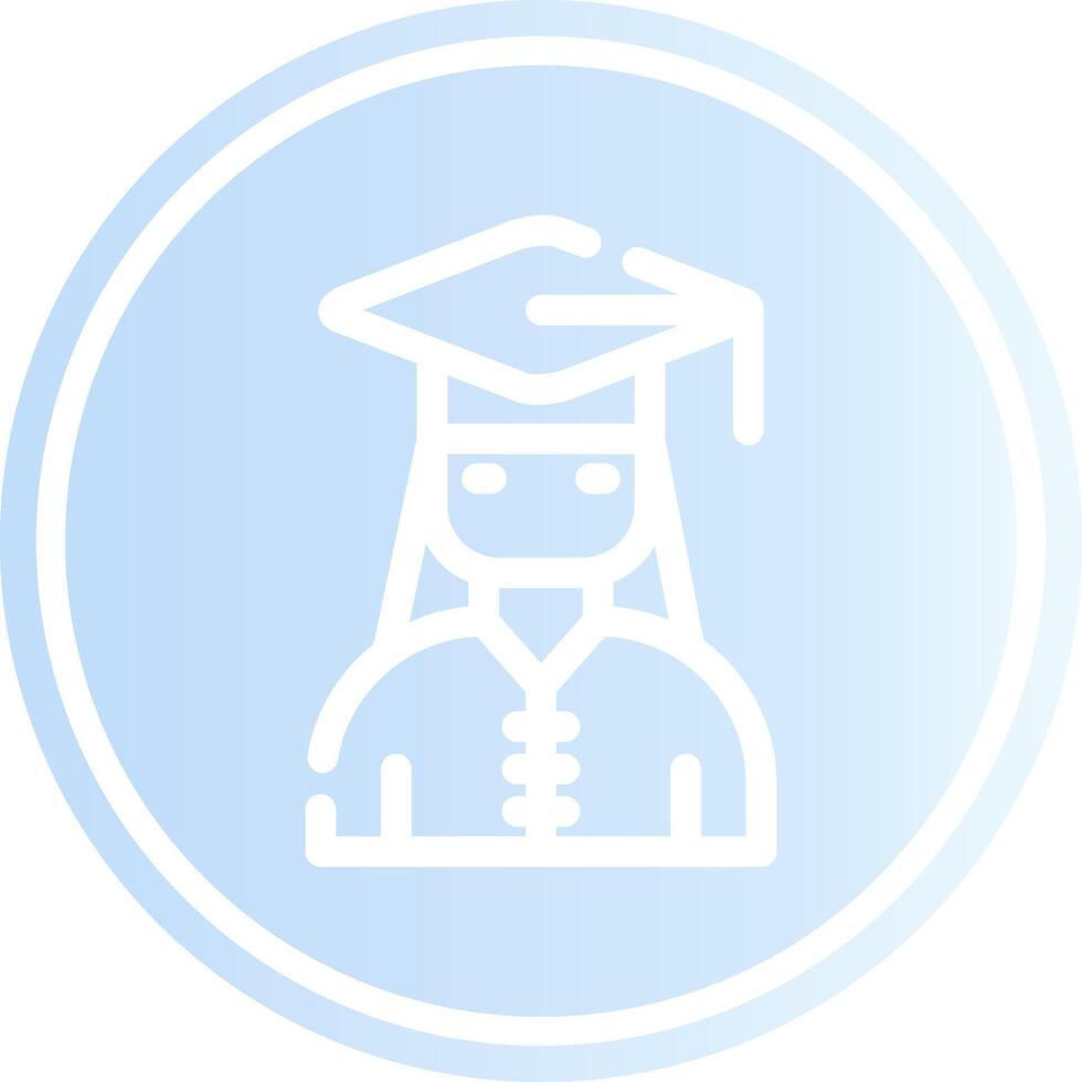 Female Graduate Creative Icon Design vector