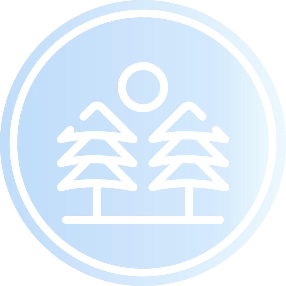 Pine Trees Landscape Creative Icon Design vector