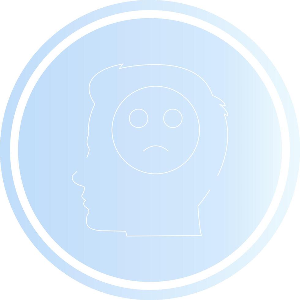 Emotions Sad Creative Icon Design vector